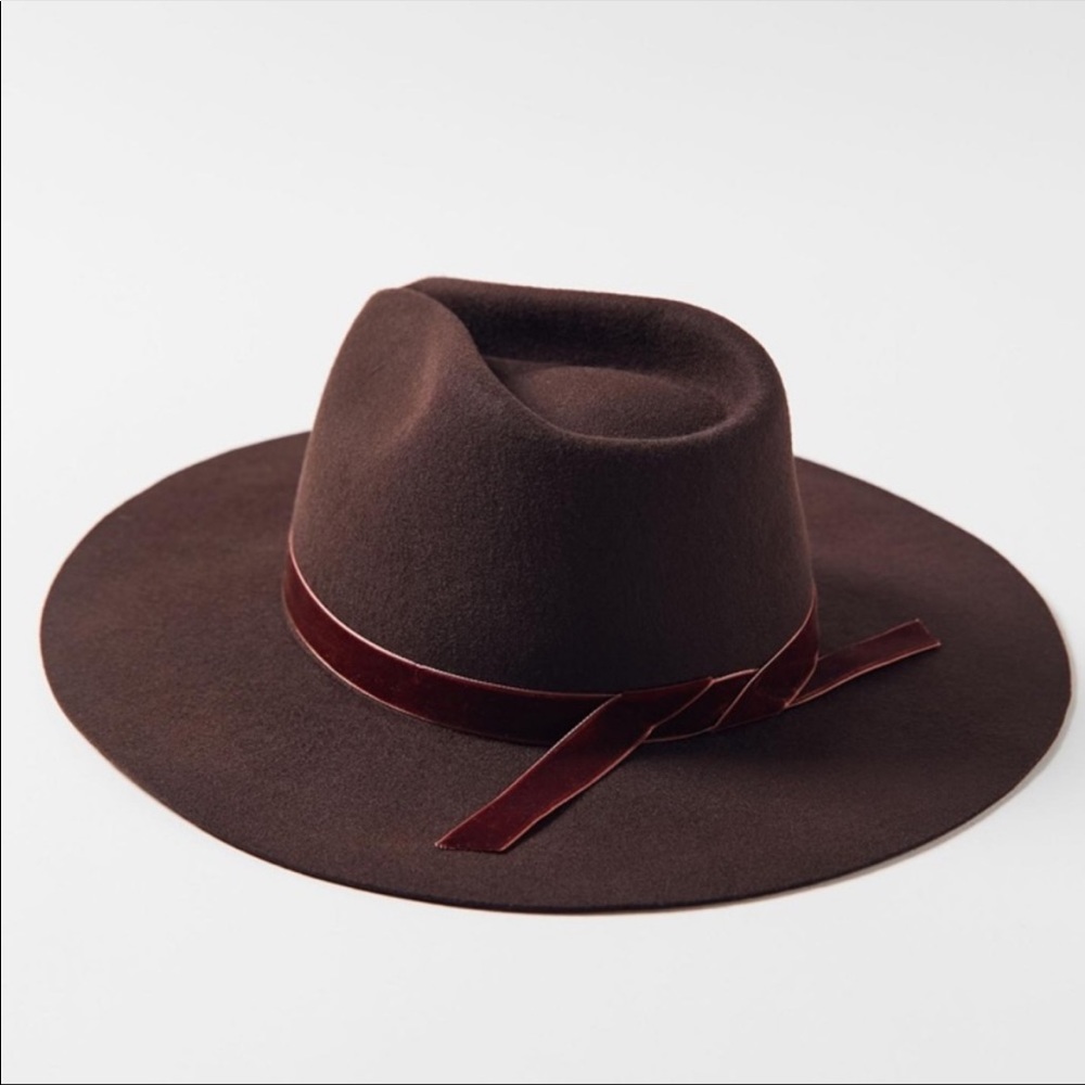 BNWT UO Brook wide brim Rancher Hat brown
